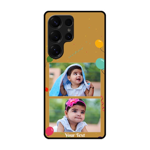 Galaxy S25 Ultra 5G Custom Glass Phone CaseImage Holder With Birthday Celebrations Design