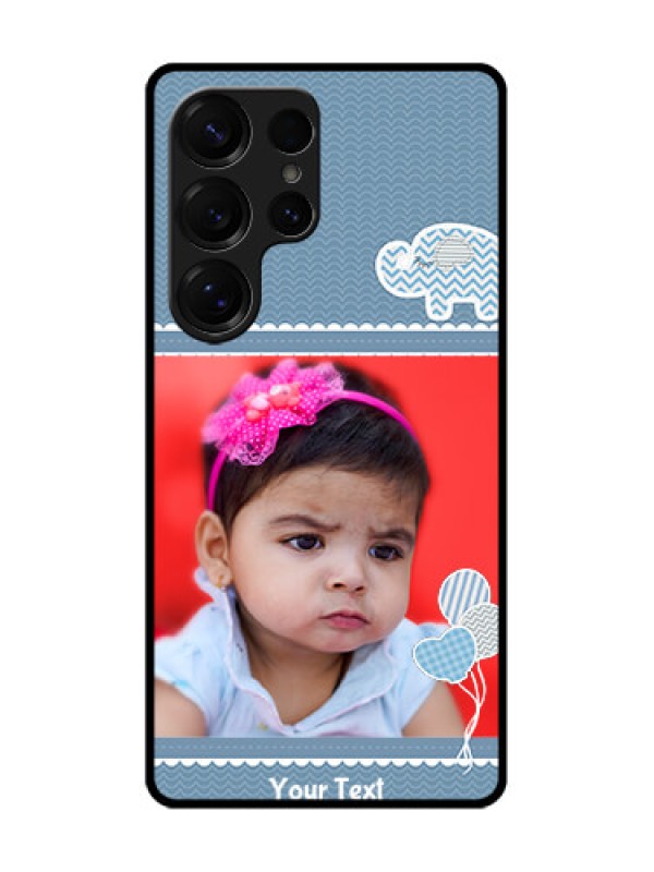 Custom Galaxy S25 Ultra 5G Custom Glass Phone CaseWith Kids Pattern Design