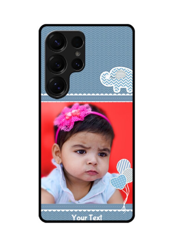 Galaxy S25 Ultra 5G Custom Glass Phone CaseWith Kids Pattern Design