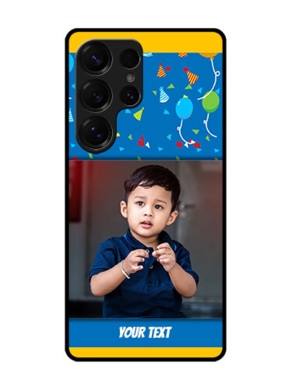 Custom Galaxy S25 Ultra 5G Custom Glass Phone CaseBirthday Wishes Design