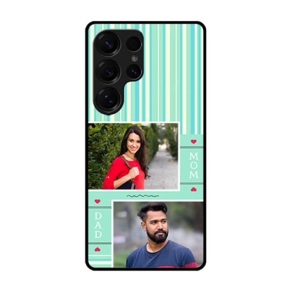 Galaxy S25 Ultra 5G Custom Glass Phone CaseMom and Dad Pic Design Galaxy S25 Ultra 5G Custom Glass Phone CaseMom and Dad Pic Design