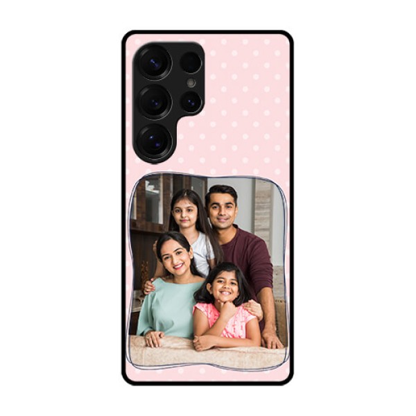 Galaxy S25 Ultra 5G Custom Glass Phone CaseFamily With Dots Design Galaxy S25 Ultra 5G Custom Glass Phone CaseFamily With Dots Design