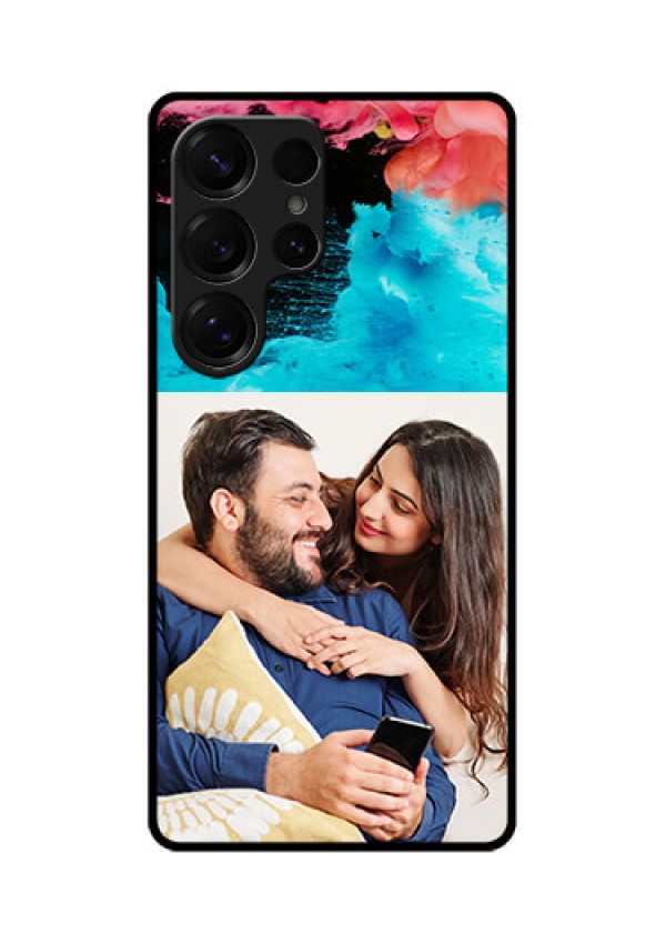 Galaxy S25 Ultra 5G Custom Glass Phone CaseQuote With Acrylic Painting Design