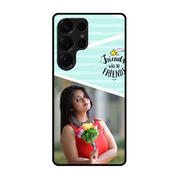 Galaxy S25 Ultra 5G Custom Glass Phone CaseFriends Picture Icon Design Galaxy S25 Ultra 5G Custom Glass Phone CaseFriends Picture Icon Design