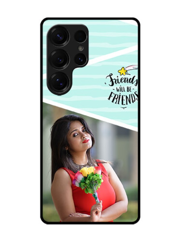 Custom Galaxy S25 Ultra 5G Custom Glass Phone CaseFriends Picture Icon Design