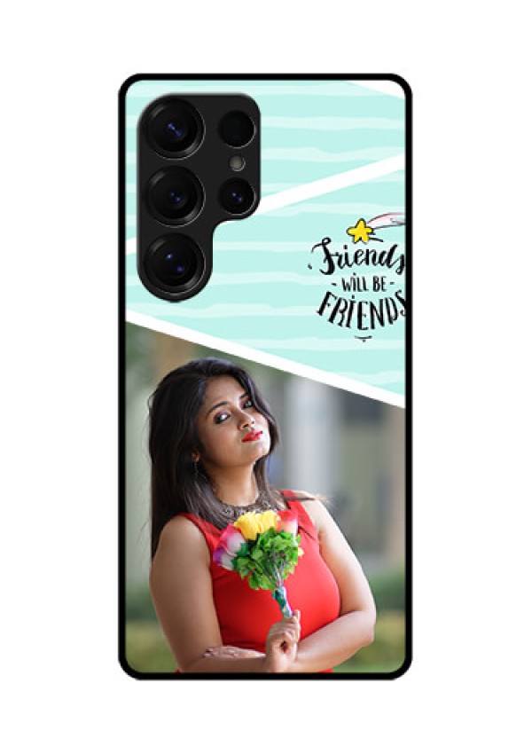 Galaxy S25 Ultra 5G Custom Glass Phone CaseFriends Picture Icon Design