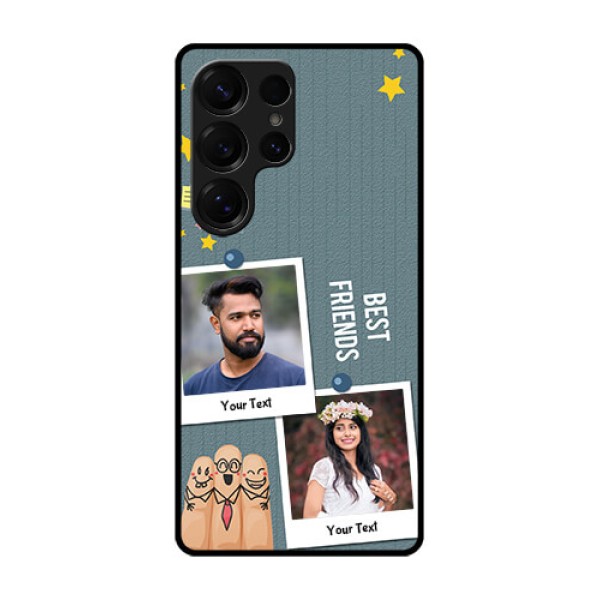 Galaxy S25 Ultra 5G Custom Glass Phone CaseSticky Frames And Friendship Design Galaxy S25 Ultra 5G Custom Glass Phone CaseSticky Frames And Friendship Design
