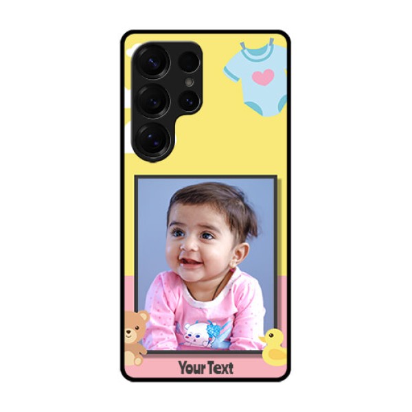 Galaxy S25 Ultra 5G Custom Glass Phone CaseKids 2 Color Design