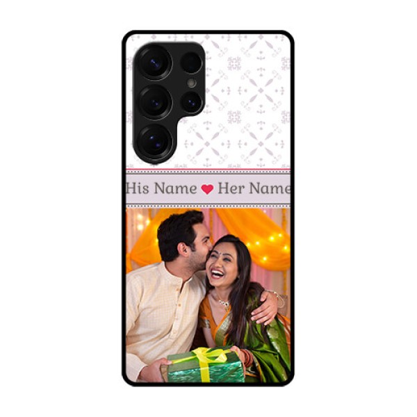 Galaxy S25 Ultra 5G Custom Glass Phone CaseWith Photo And Ethnic Design Galaxy S25 Ultra 5G Custom Glass Phone CaseWith Photo And Ethnic Design