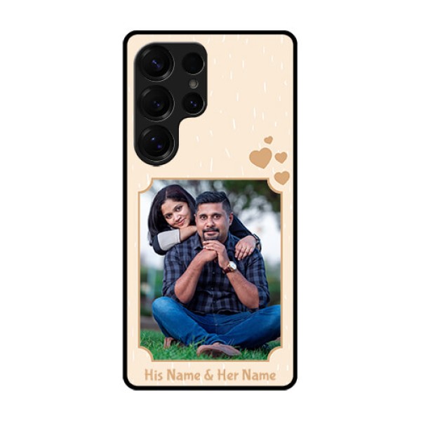 Galaxy S25 Ultra 5G Custom Glass Phone CaseWith Confetti Love Design