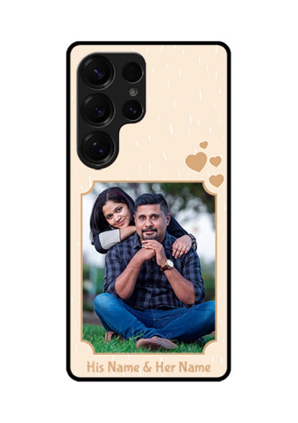 Galaxy S25 Ultra 5G Custom Glass Phone CaseWith Confetti Love Design