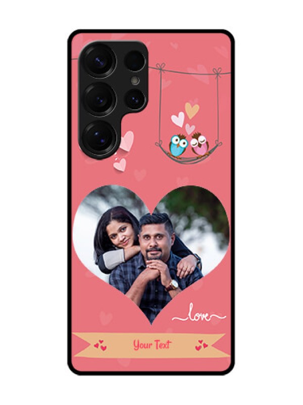 Custom Galaxy S25 Ultra 5G Custom Glass Phone CasePeach Color Love Design