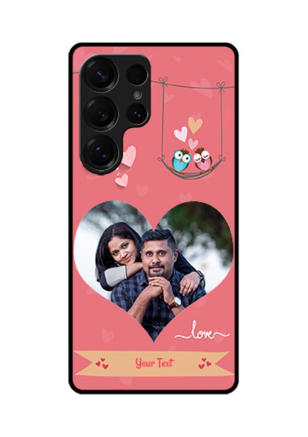 Galaxy S25 Ultra 5G Custom Glass Phone CasePeach Color Love Design