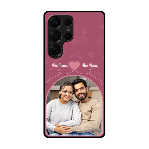 Galaxy S25 Ultra 5G Custom Glass Phone CaseLove Floral Design