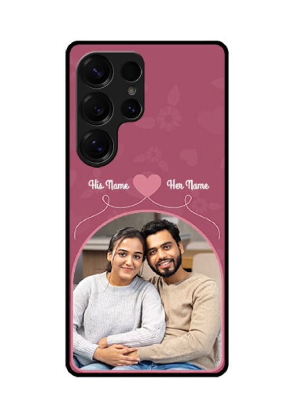 Galaxy S25 Ultra 5G Custom Glass Phone CaseLove Floral Design