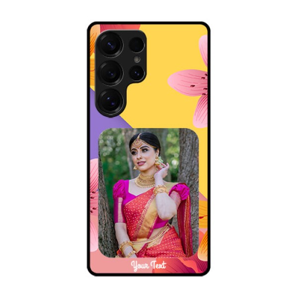 Galaxy S25 Ultra 5G Custom Glass Phone Case3 Image With Vintage Floral Design Galaxy S25 Ultra 5G Custom Glass Phone Case3 Image With Vintage Floral Design