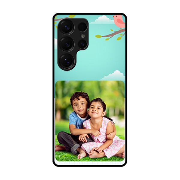 Galaxy S25 Ultra 5G Custom Glass Phone CaseDoodle Love Design