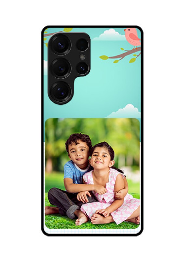 Galaxy S25 Ultra 5G Custom Glass Phone CaseDoodle Love Design