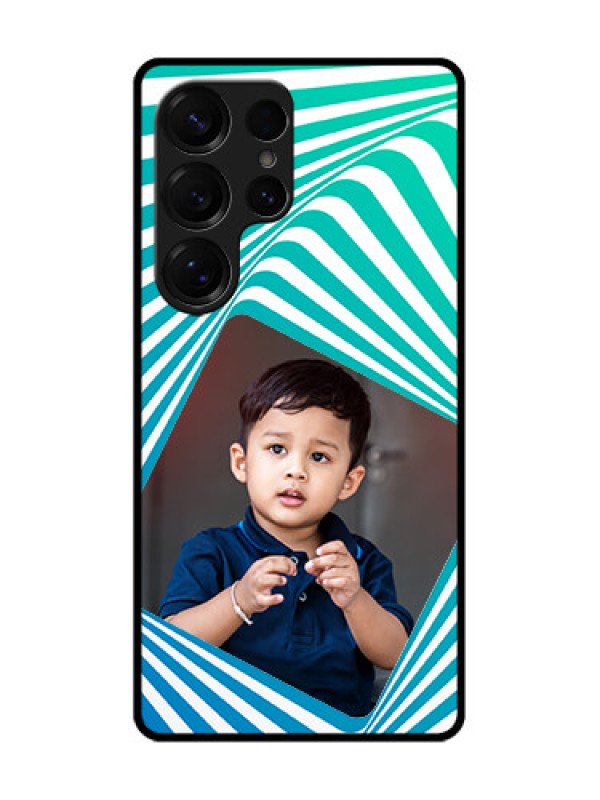 Custom Galaxy S25 Ultra 5G Custom Glass Phone CaseAbstract Spiral Design