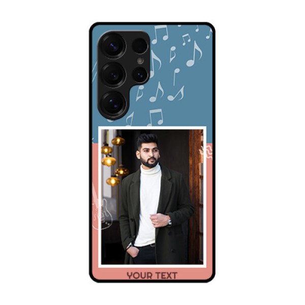 Galaxy S25 Ultra 5G Custom Glass Phone CaseWith Color Musical Note Design Galaxy S25 Ultra 5G Custom Glass Phone CaseWith Color Musical Note Design