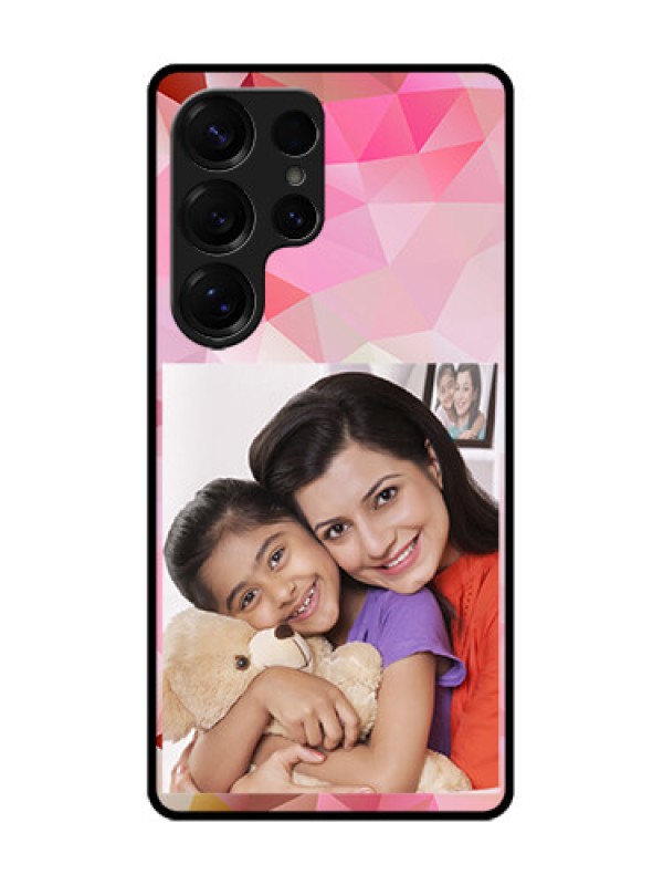 Custom Galaxy S25 Ultra 5G Custom Glass Phone CaseAbstract Triangle Design