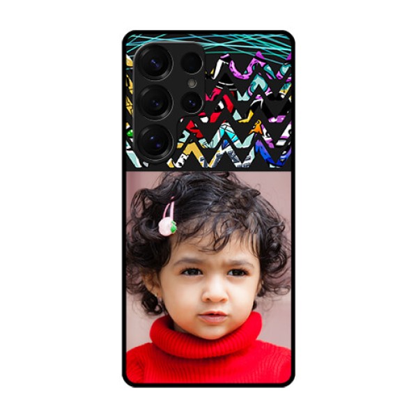 Galaxy S25 Ultra 5G Custom Glass Phone CaseNeon Abstract Design
