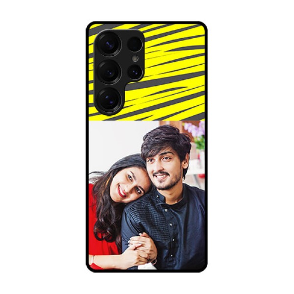 Galaxy S25 Ultra 5G Custom Glass Phone CaseYellow Abstract Design