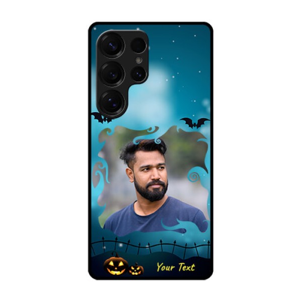 Galaxy S25 Ultra 5G Custom Glass Phone CaseHalloween Frame Design