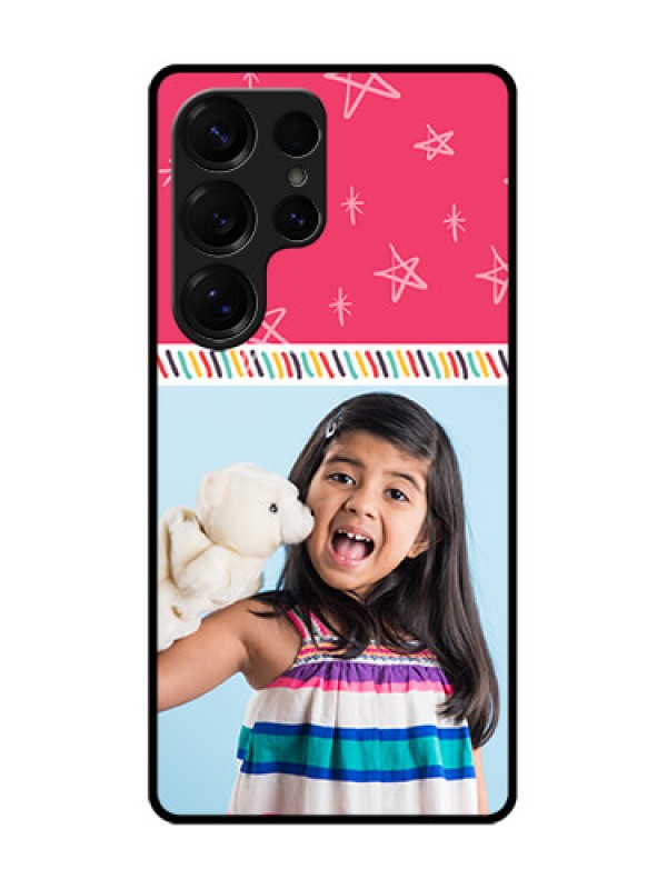 Custom Galaxy S25 Ultra 5G Custom Glass Phone CaseLine Art Design