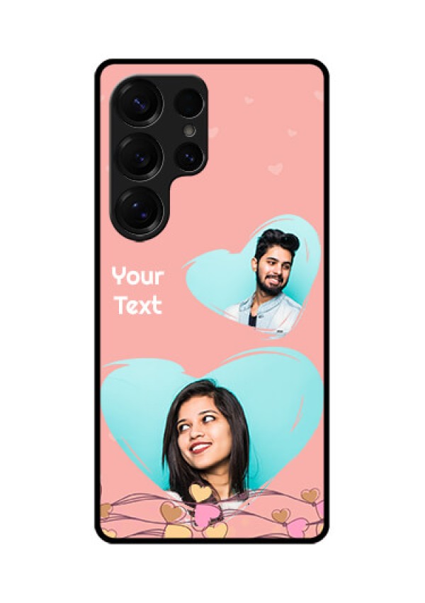 Galaxy S25 Ultra 5G Custom Glass Phone CaseLove Doodle Design
