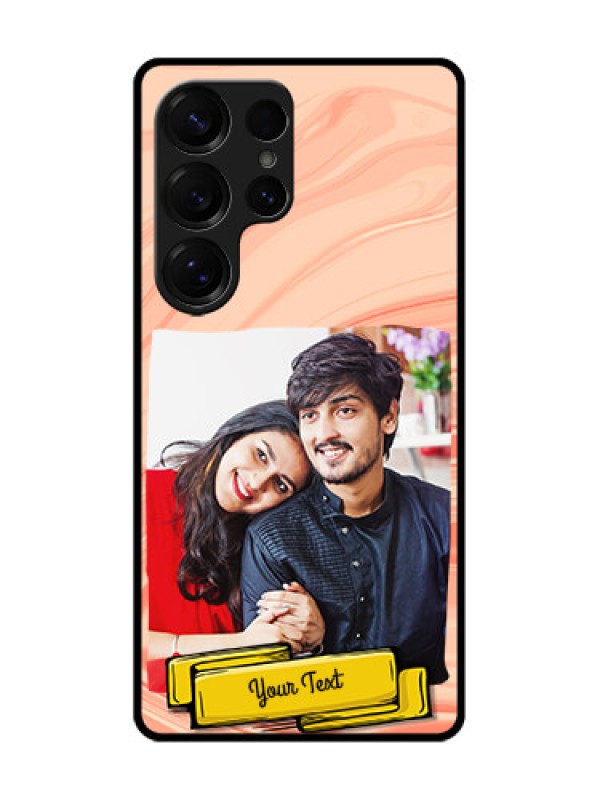 Custom Galaxy S25 Ultra 5G Custom Glass Phone CaseMarble Texture Design