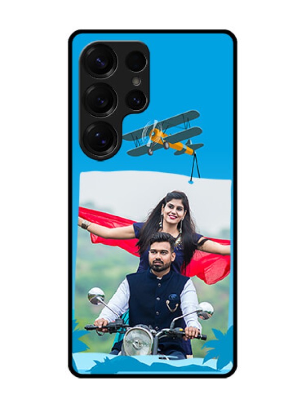 Custom Galaxy S25 Ultra 5G Custom Glass Phone CaseTraveller Design