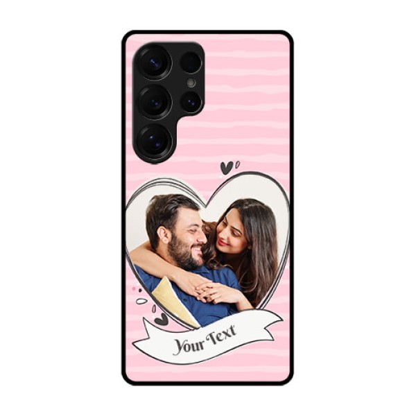 Galaxy S25 Ultra 5G Custom Glass Phone CaseVintage Heart Design