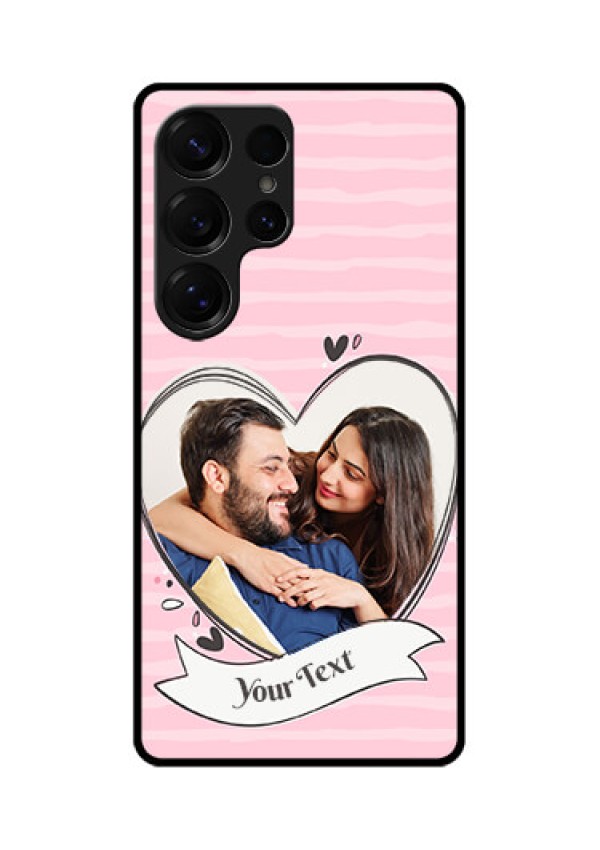 Galaxy S25 Ultra 5G Custom Glass Phone CaseVintage Heart Design