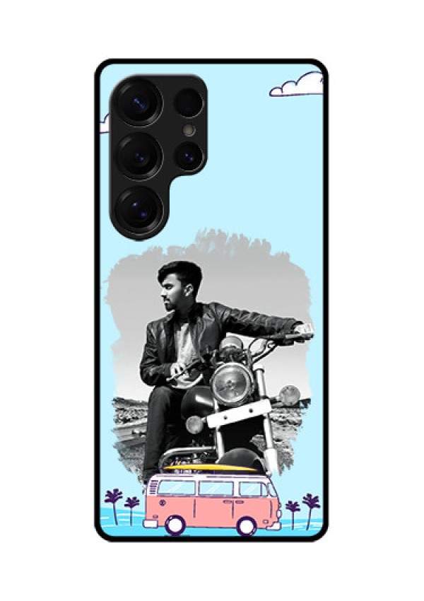 Galaxy S25 Ultra 5G Custom Glass Phone CaseTravel and Adventure Design