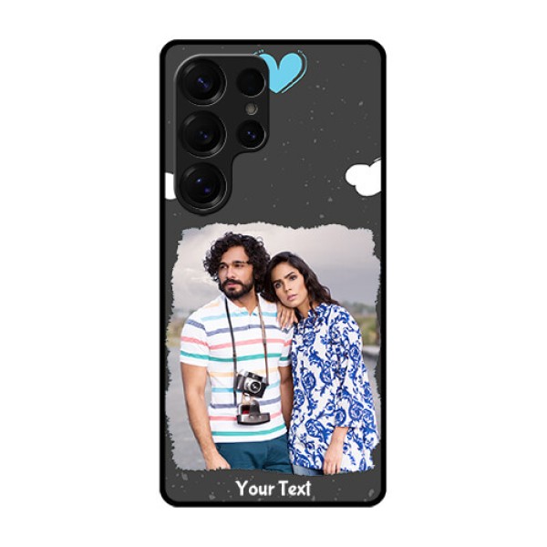 Galaxy S25 Ultra 5G Custom Glass Phone CaseSplashes With Love Doodles Design Galaxy S25 Ultra 5G Custom Glass Phone CaseSplashes With Love Doodles Design