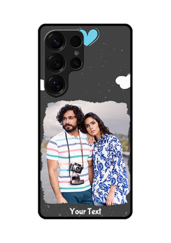 Galaxy S25 Ultra 5G Custom Glass Phone CaseSplashes With Love Doodles Design