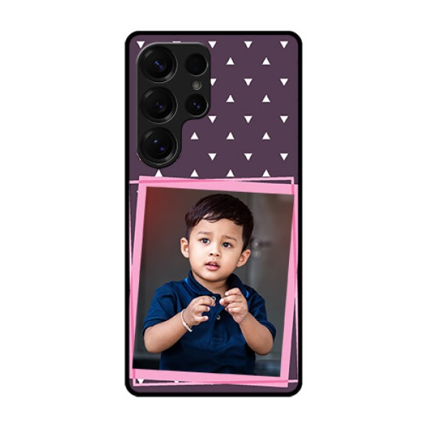 Galaxy S25 Ultra 5G Custom Glass Phone CaseTriangle Pattern Dotted Design