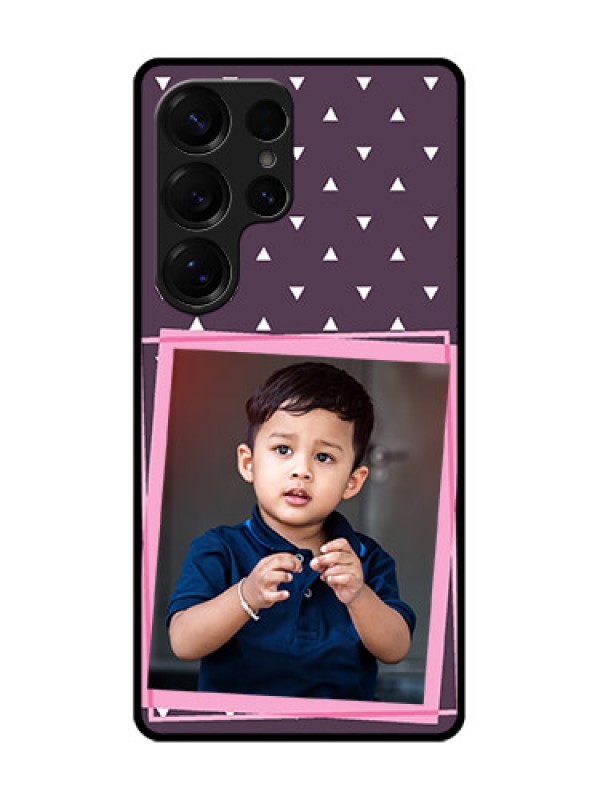 Custom Galaxy S25 Ultra 5G Custom Glass Phone CaseTriangle Pattern Dotted Design