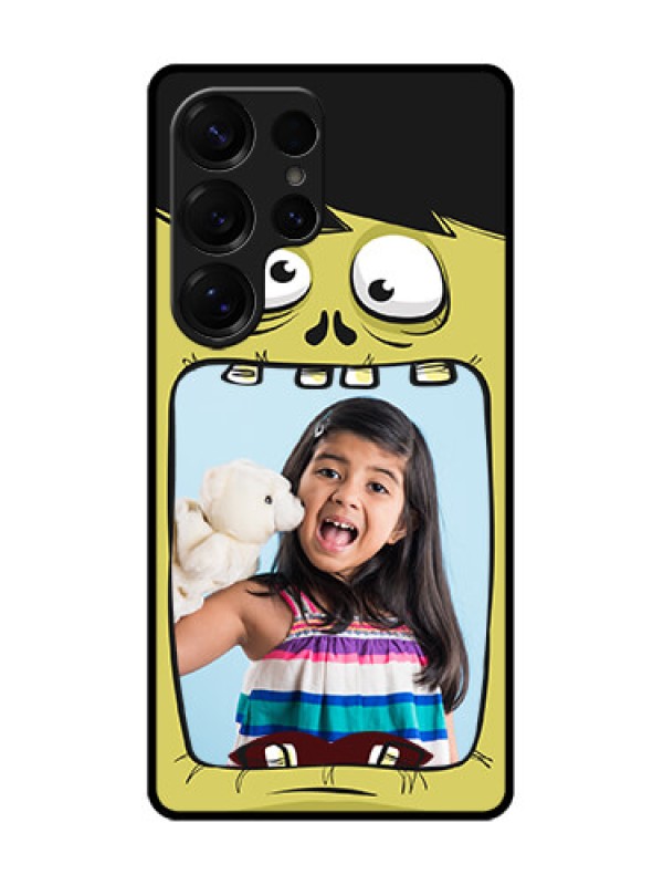 Custom Galaxy S25 Ultra 5G Custom Glass Phone CaseCartoon Monster Back Case Design