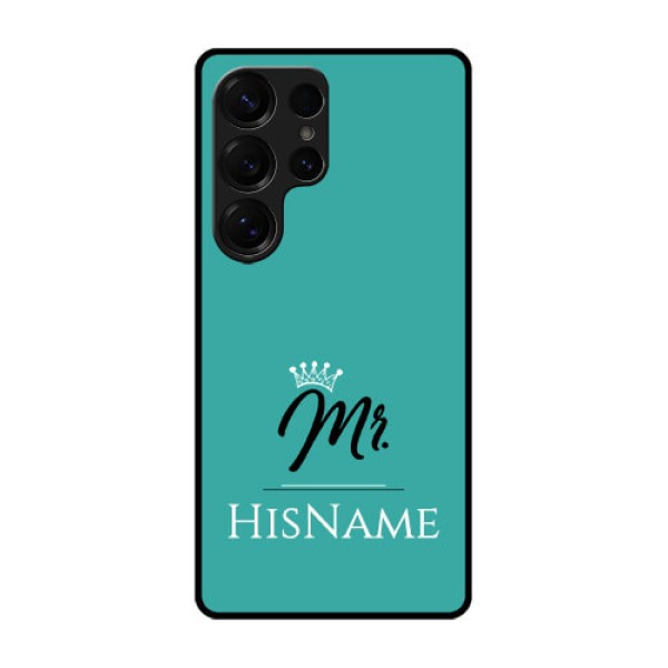 Galaxy S25 Ultra 5G Custom Glass Phone CaseMr With Name Design