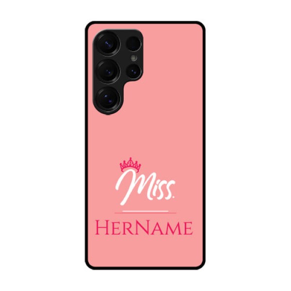 Galaxy S25 Ultra 5G Custom Glass Phone CaseMrs With Name Design