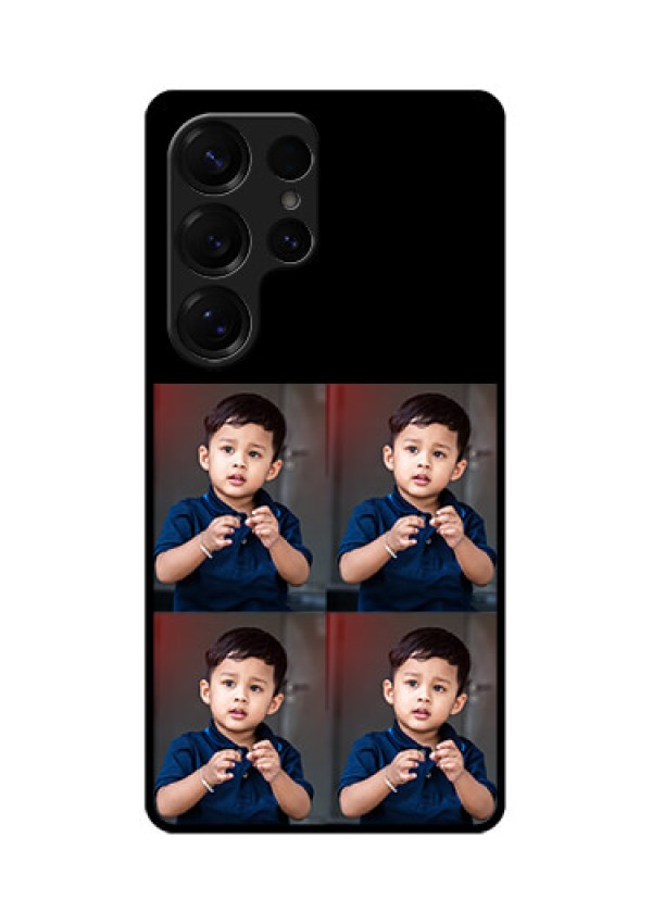 Galaxy S25 Ultra 5G Custom Glass Phone Case4 Image Holder Design