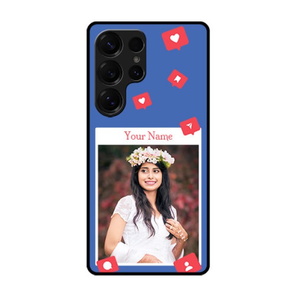 Galaxy S25 Ultra 5G Custom Glass Phone CaseLike Share And Comment Design Galaxy S25 Ultra 5G Custom Glass Phone CaseLike Share And Comment Design