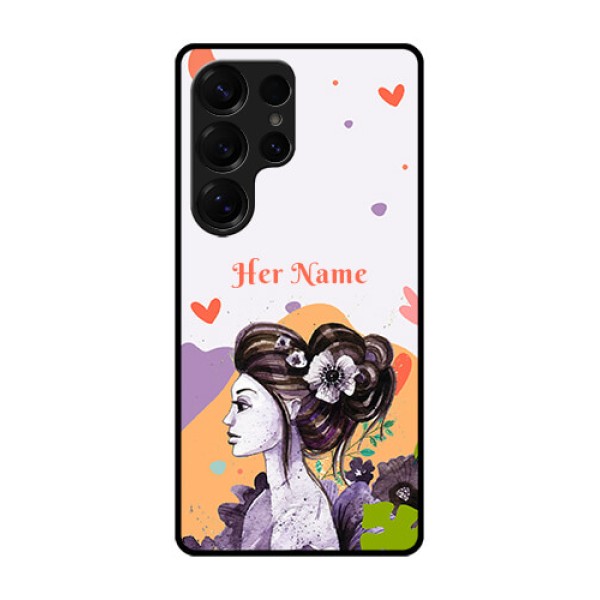 Galaxy S25 Ultra 5G Custom Glass Phone CaseWoman And Nature Design Galaxy S25 Ultra 5G Custom Glass Phone CaseWoman And Nature Design