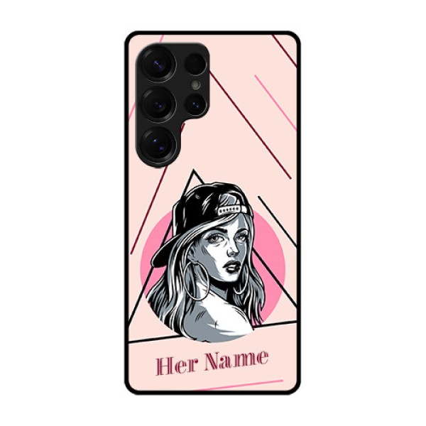 Galaxy S25 Ultra 5G Custom Glass Phone CaseRockstar Girl Design Galaxy S25 Ultra 5G Custom Glass Phone CaseRockstar Girl Design