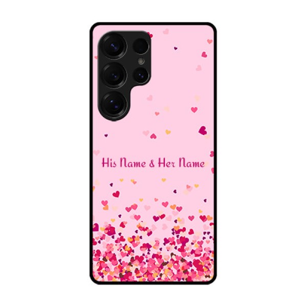 Galaxy S25 Ultra 5G Custom Glass Phone CaseFloating Hearts Design Galaxy S25 Ultra 5G Custom Glass Phone CaseFloating Hearts Design