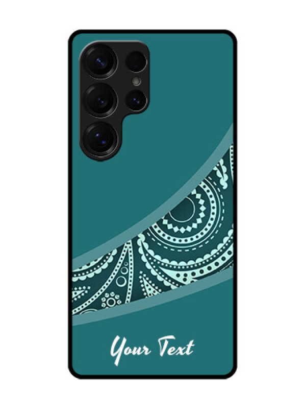 Custom Galaxy S25 Ultra 5G Custom Glass Phone CaseSemi Visible Floral Design