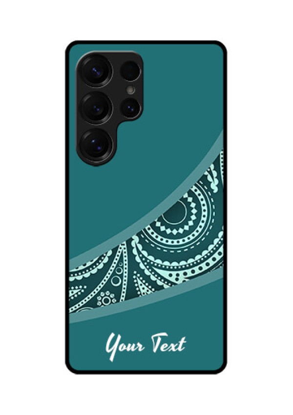 Galaxy S25 Ultra 5G Custom Glass Phone CaseSemi Visible Floral Design