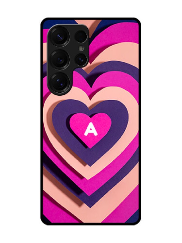 Custom Galaxy S25 Ultra 5G Custom Glass Phone CaseCute Heart Pattern Design
